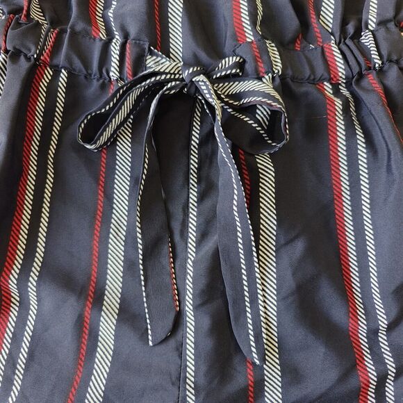 Hint of Blush striped faux wrap elastic waist romper sz S - Picture 6 of 11